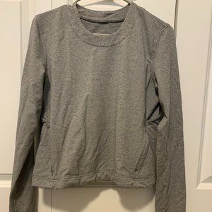 Cropped Grey Lululemon Crewneck with Cutouts